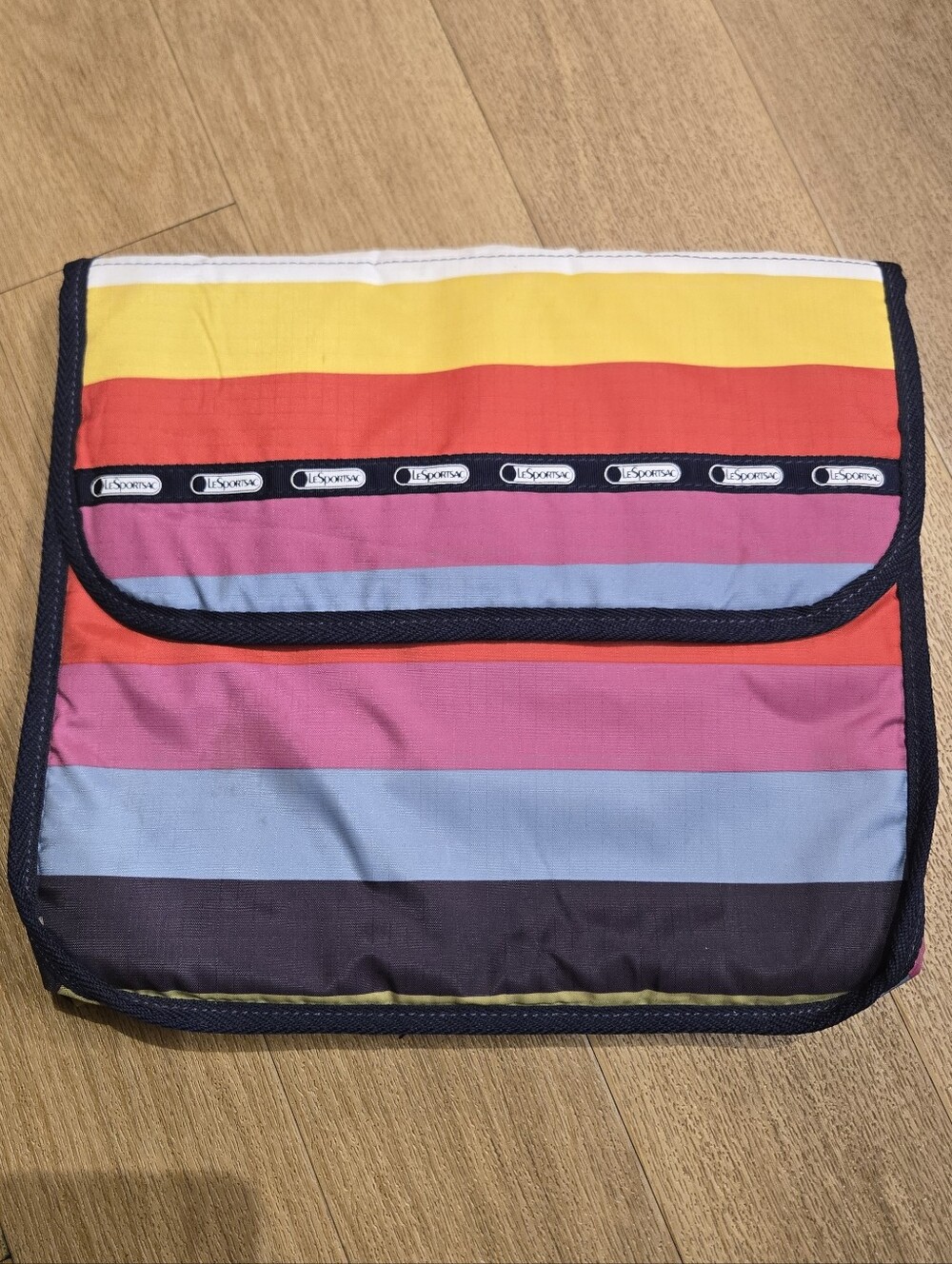 LeSportsac Multicolor Stripe Foldover Messenger Bag - Multicolor